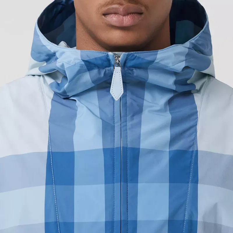 Burberry Check Packaway Half Zip Hooded Jacket-1
