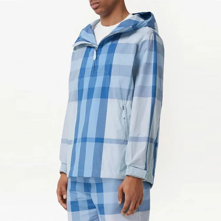 Burberry Check Packaway Half Zip Hooded Jacket-2