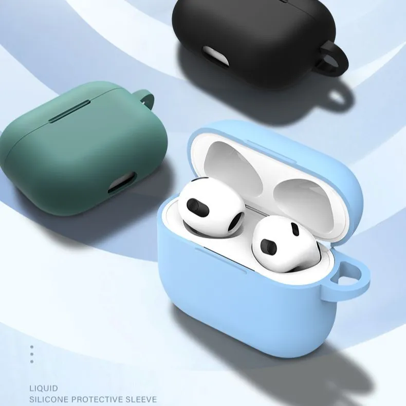 BLUEO Protective Case Apple Wireless Bluetooth Trendy Soft Shell Third Generation Silicone Headphone Cases-6