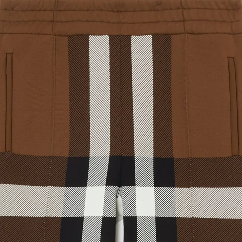Burberry Men Check-print Track Pants Brown-3