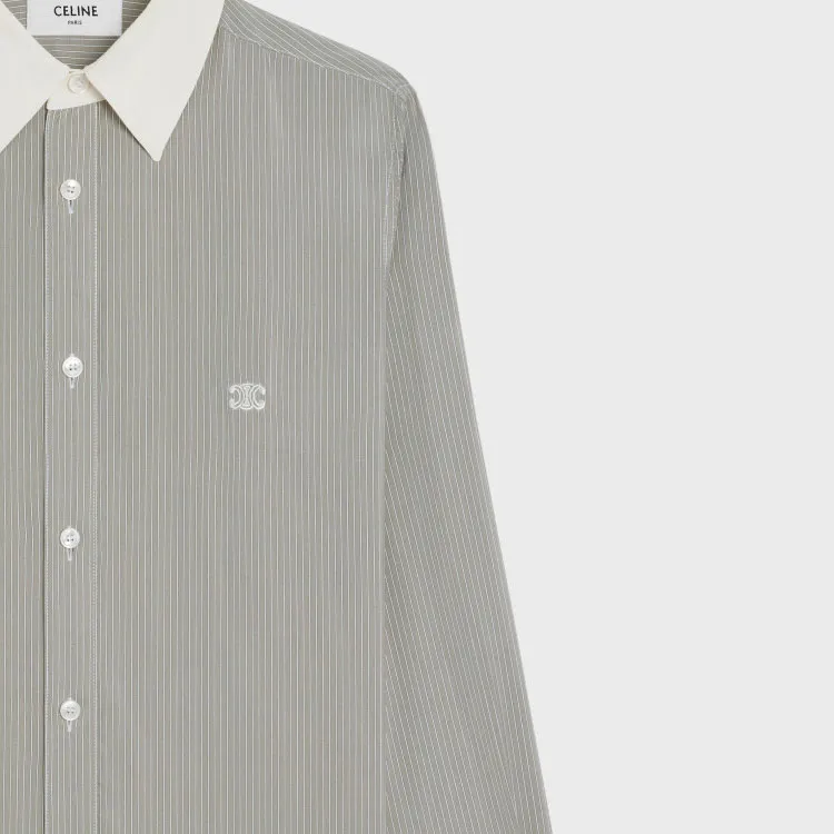 CELINE Shirt Women's Light Gray-4