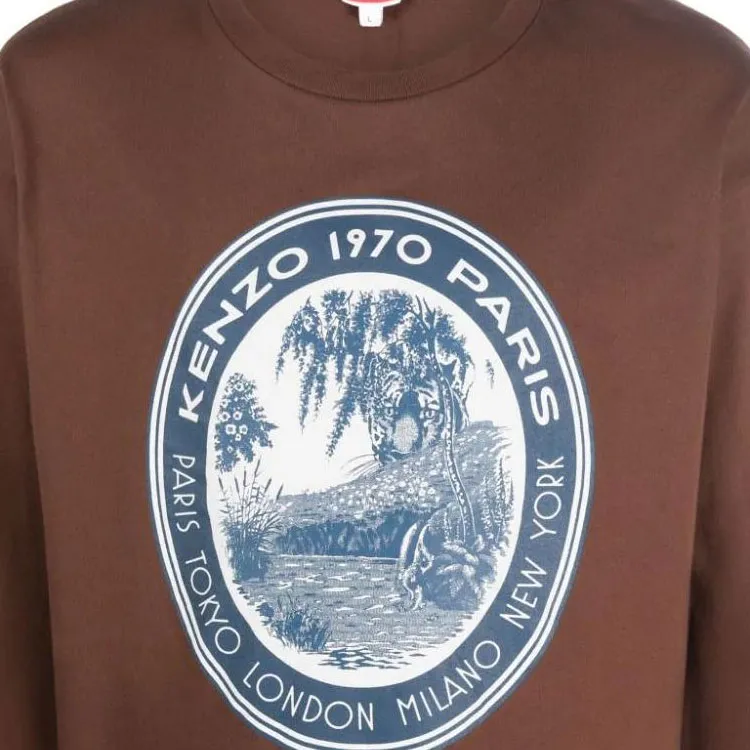 KENZO T Shirts Men Brown-4