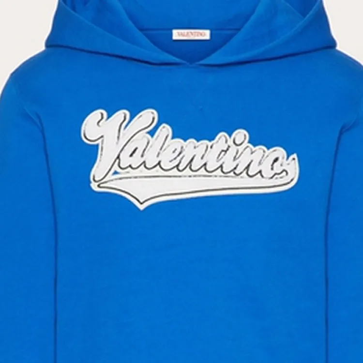 Valentino Embroidered Logo Popover Hoodie-4