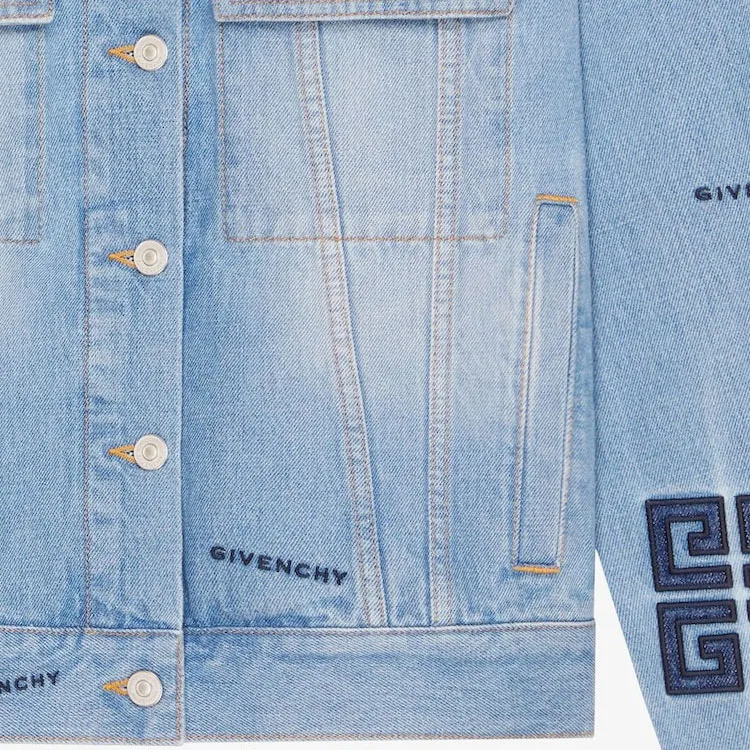 GIVENCHY SS23 Denim Jacket Men's Blue-3