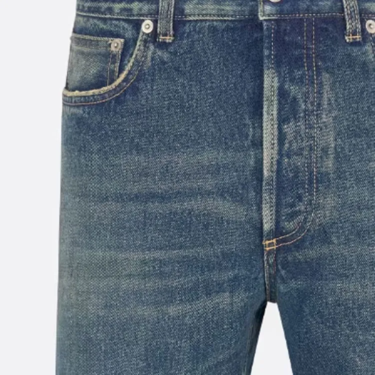 DIOR Logo Patch Straight Leg Jeans-4