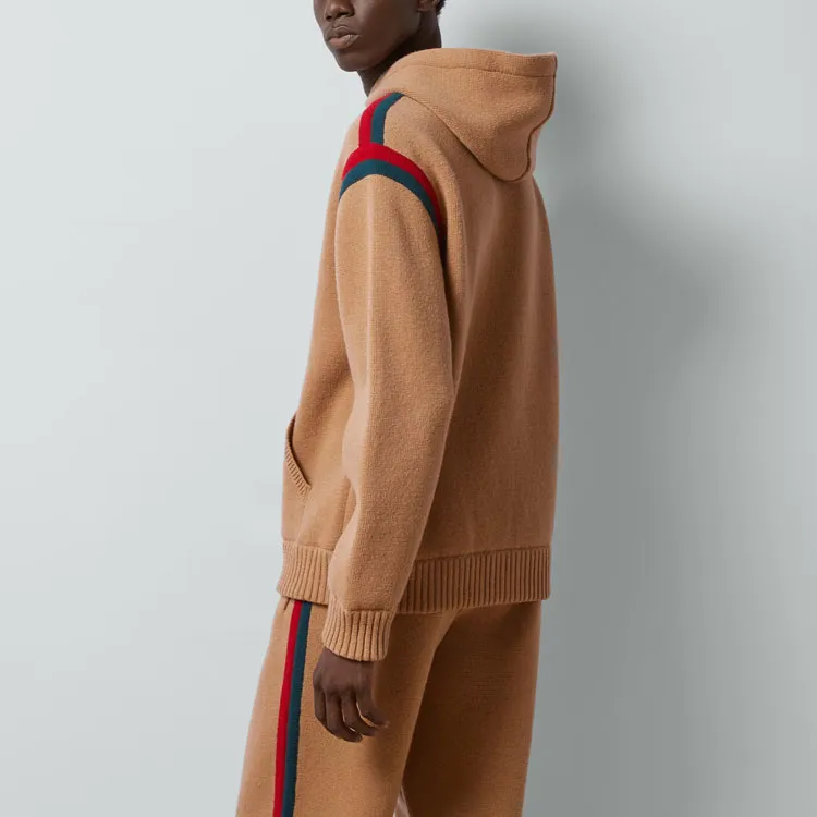 GUCCI Web Stripe Wool Hoodie-3