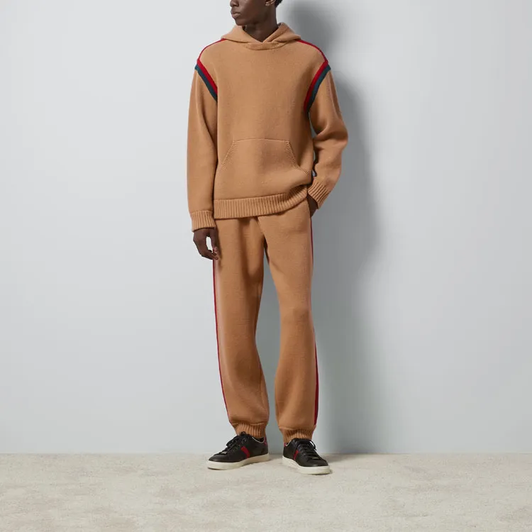 GUCCI Web Stripe Wool Hoodie-1