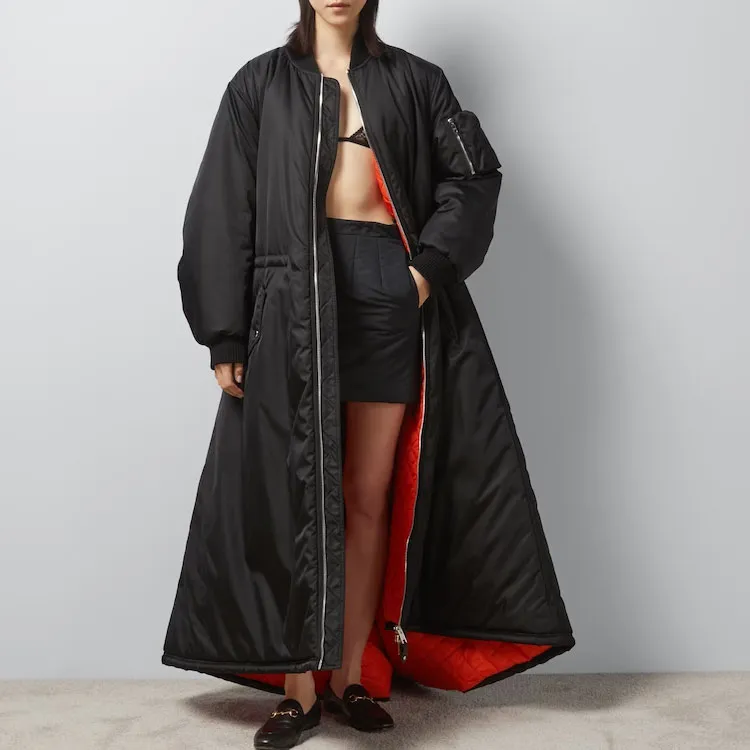 GUCCI Gabardine Flared Padded Coat-1
