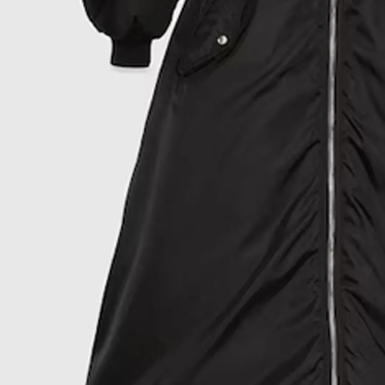 GUCCI Gabardine Flared Padded Coat-4