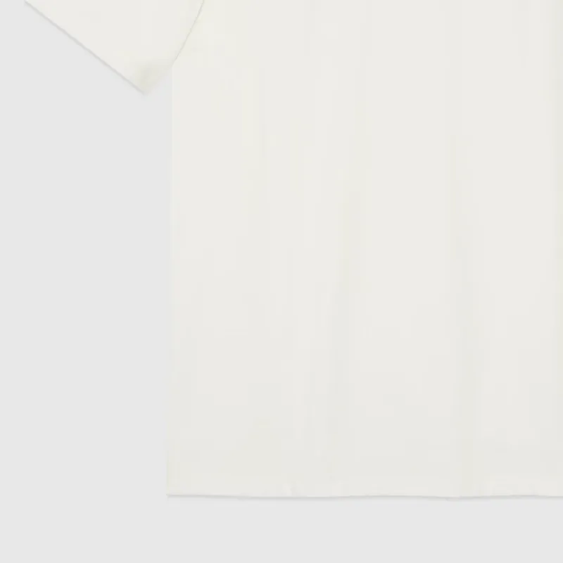 GUCCI Logo Embroidered Crewneck T-Shirt-6