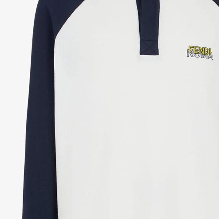 FENDI Polo Shirt Men's Blue White-4