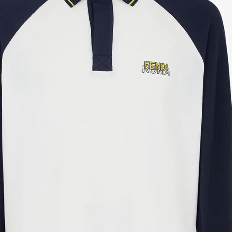 FENDI Polo Shirt Men's Blue White-3