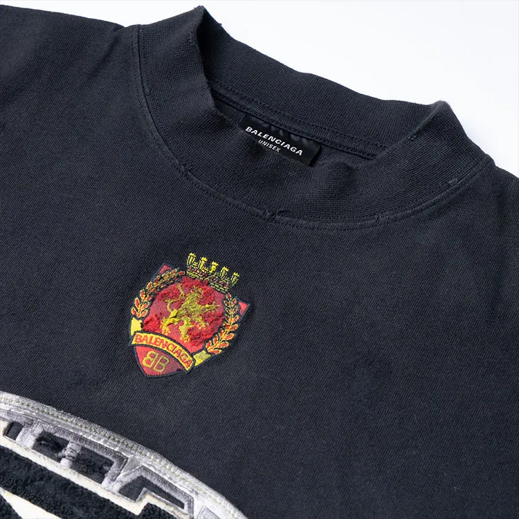 Balenciaga T Shirt Loose Fit Unisex Black-2