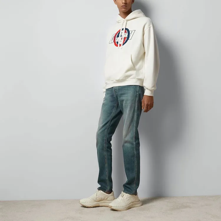 GUCCI Cotton Jersey Hooded Sweatshirt-5