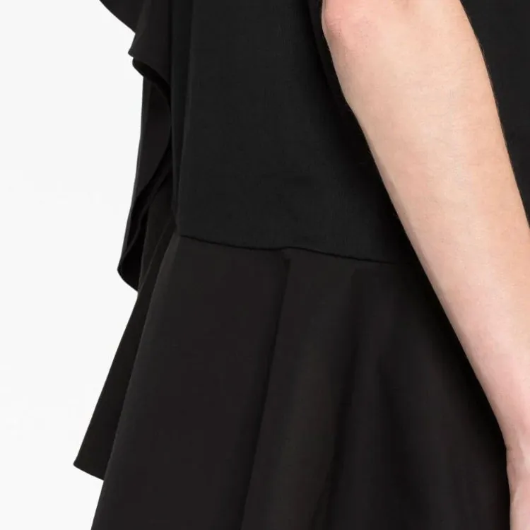 Alexander McQueen Asymmetric Ruffled Crewneck Top-5