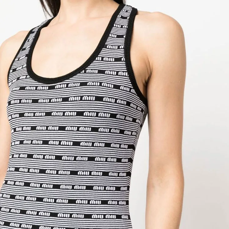 MIU MIU SS23 Sleeveless Dress Women's Black-3
