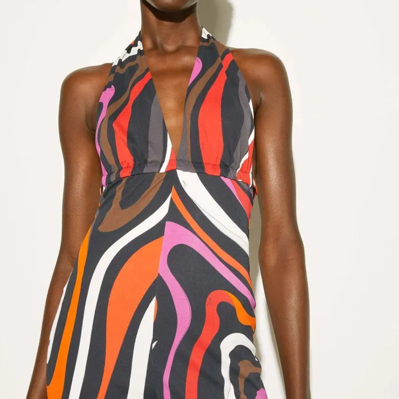 EMILIO PUCCI Abstract print Cotton Dress-4