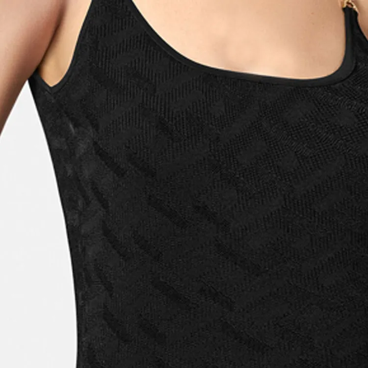VERSACE Greca Pattern Sleeveless Dress-4