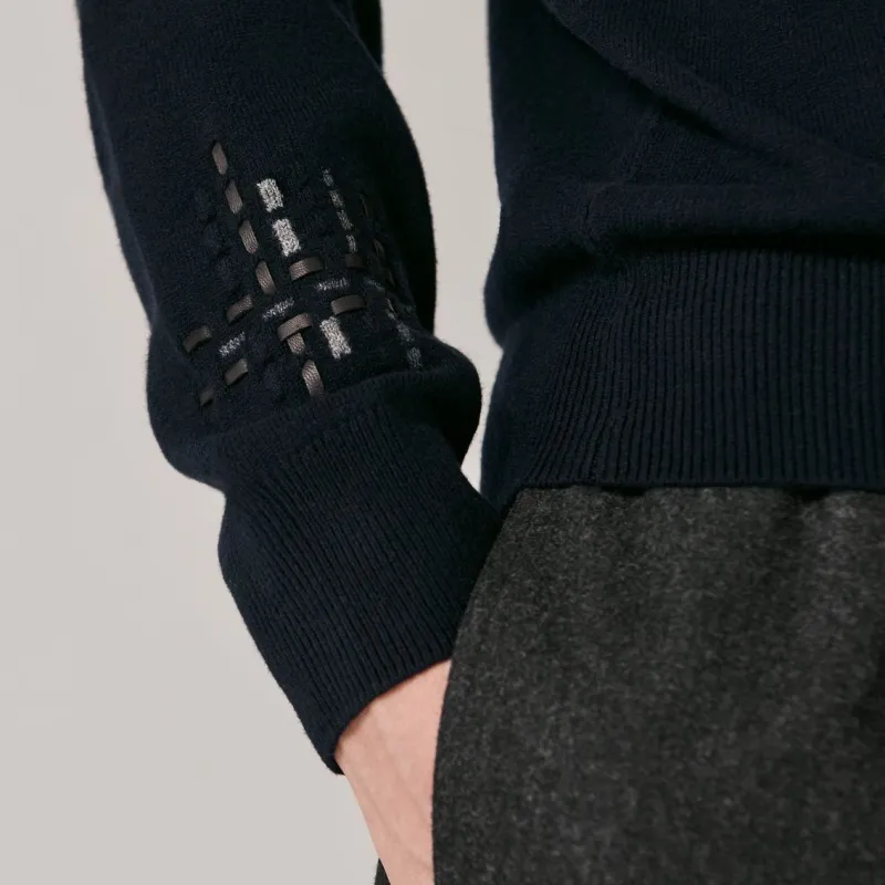 HERMES FW23 Sweater Men's Marine Blue-4