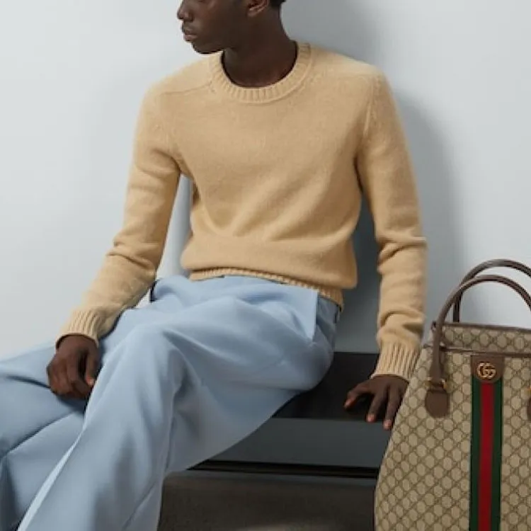 GUCCI Logo embroidered Wool Jumper-7
