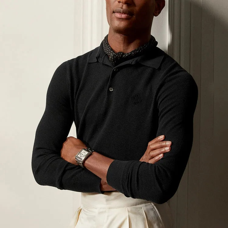 Ralph Lauren Purple Label FW23 Polo Shirt Men's Black-4