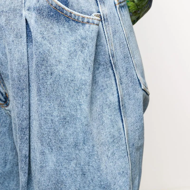 NATASHA ZINKO Pleated Waist Jeans-4