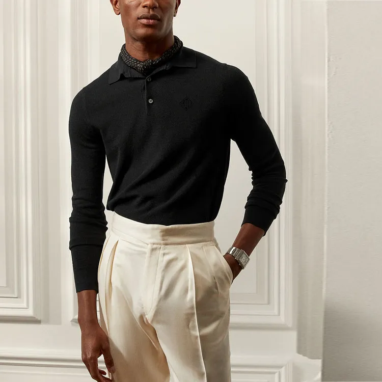 Ralph Lauren Purple Label FW23 Polo Shirt Men's Black-3