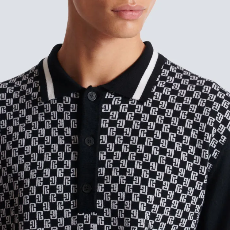 BALMAIN Mini Monogram Polo Shirt-5