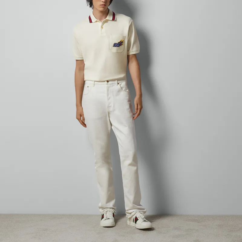 GUCCI Chinese New Year SS24 Polo Shirt Men's White-1