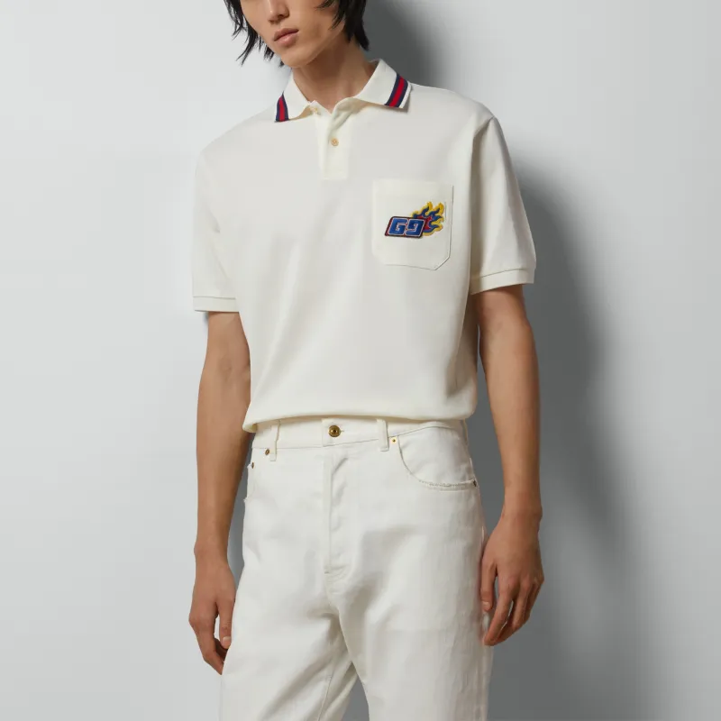 GUCCI Chinese New Year SS24 Polo Shirt Men's White-3