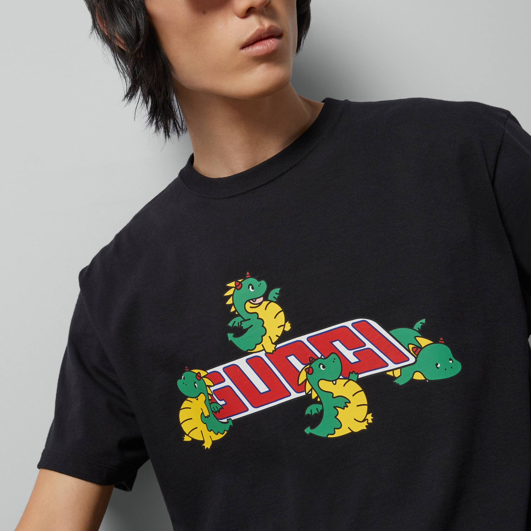 GUCCI Chinese New Year T-Shirts Men Black - POIZON