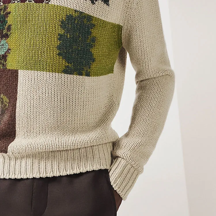HERMES Sweaters Men Beige-5