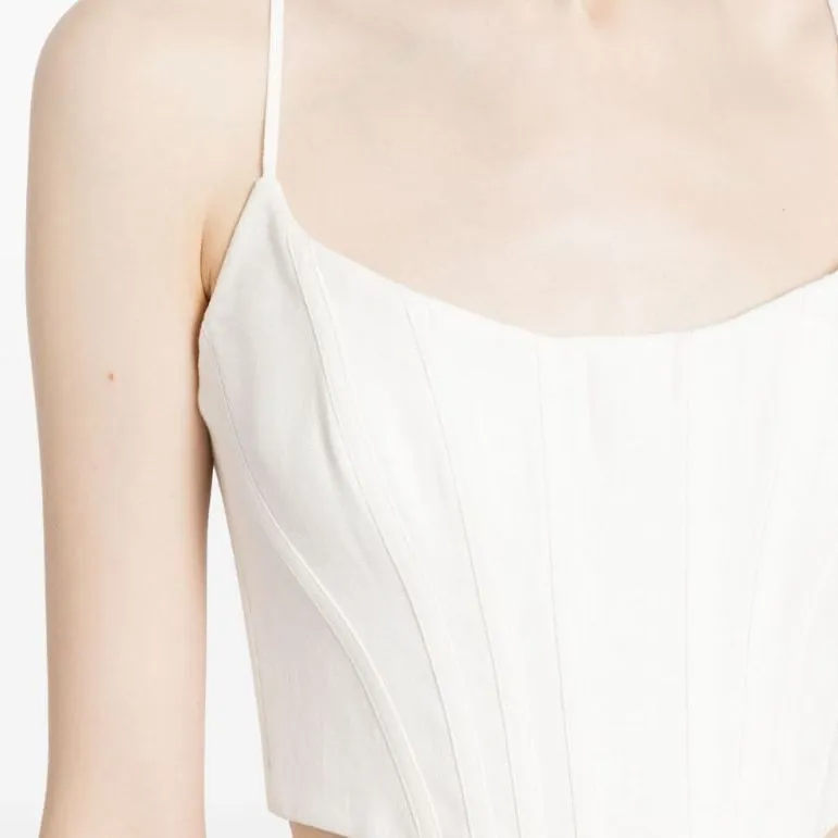 Zimmermann Alight Linen Corset Top-4