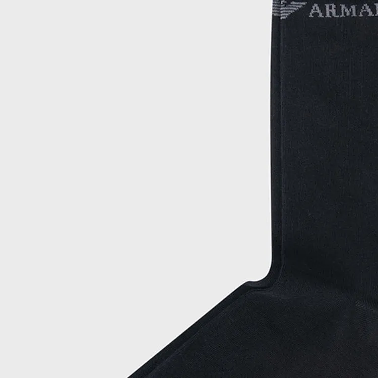 EMPORIO ARMANI Knee High Socks Men's 3 Pack Black-2