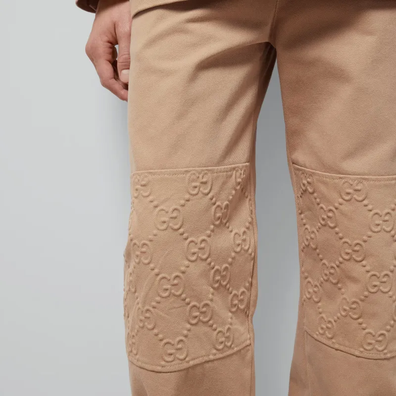 GUCCI Gg Detailed Denim Pants-4
