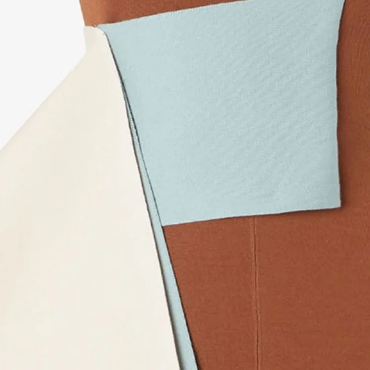 FENDI Strapless Color-Block Bustier Dress-4