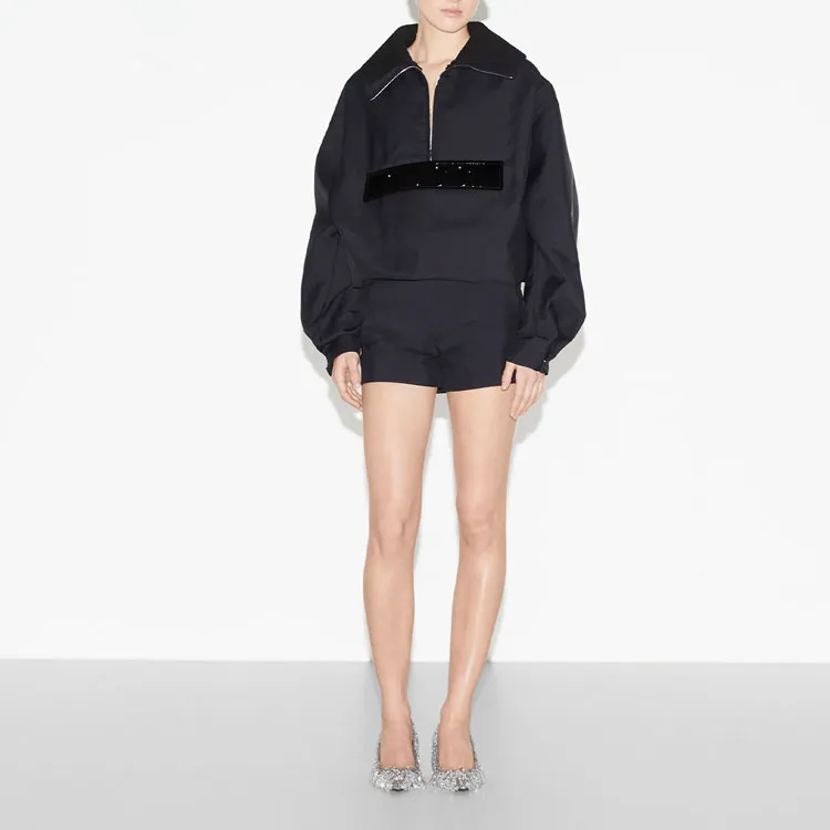 GUCCI Techno Garbardine Caban 'Black'-1