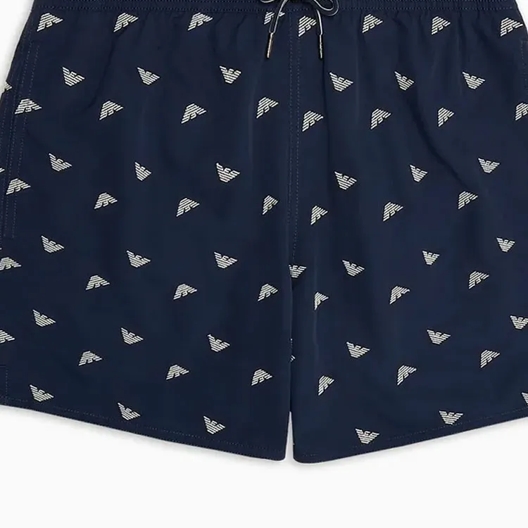 EMPORIO ARMANI Logo embroidered Swim Shorts-5