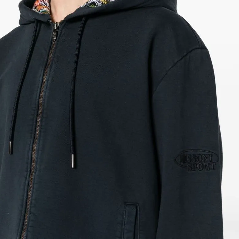 MISSONI Logo Embroidered Drawstring Hoodie-4