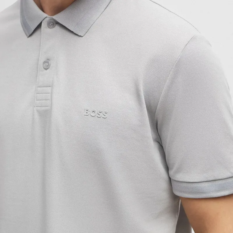 HUGO BOSS SS24 Polo Shirt Men's Light Gray-4