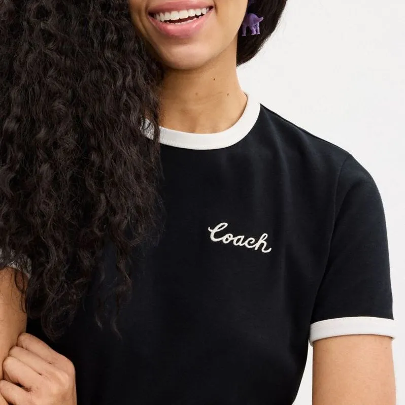 COACH T-Shirts Women's Black S POIZON