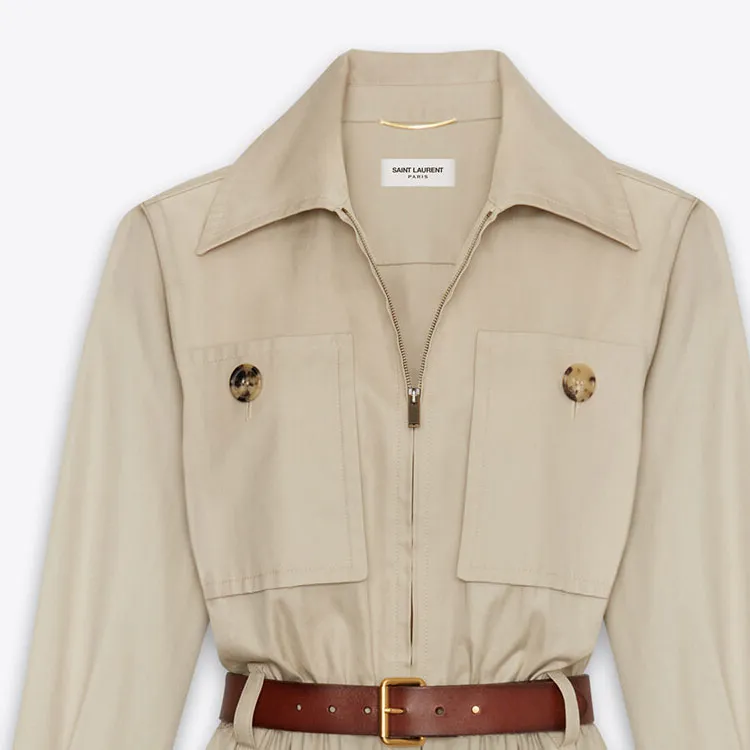 SAINT LAURENT Jumpsuit Women's Light Beige-2