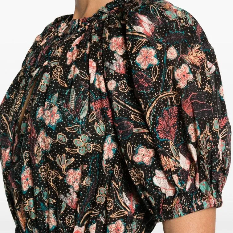 Ulla Johnson Sanna Obsidian Botanica print Minidress-4