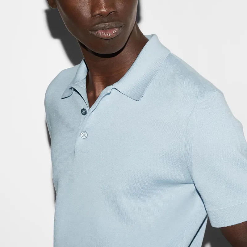 GUCCI SS24 Polo Shirt Men's Light Blue-4