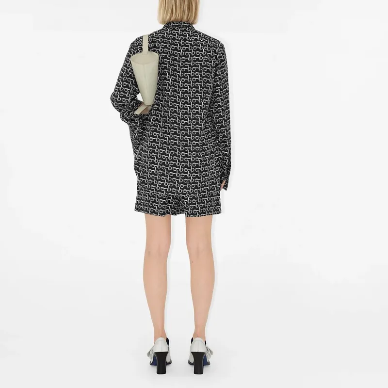 Burberry Monogrammed Long Sleeved Shirt-6