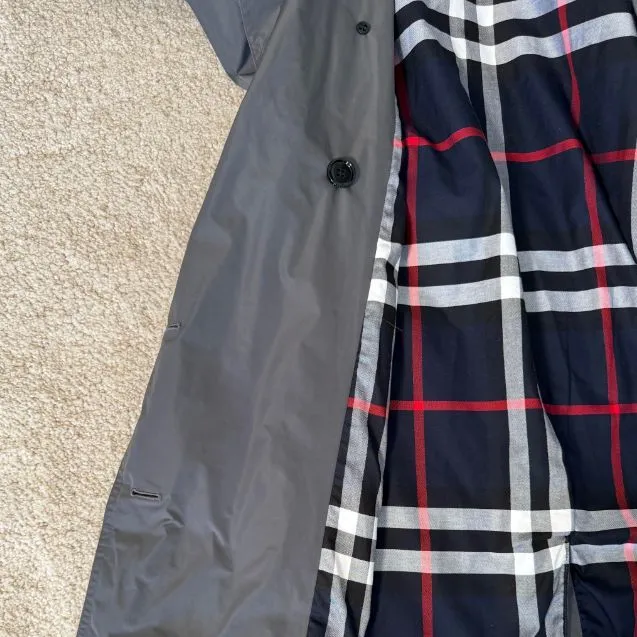 Burberry Trench Coat Women's Gray-3