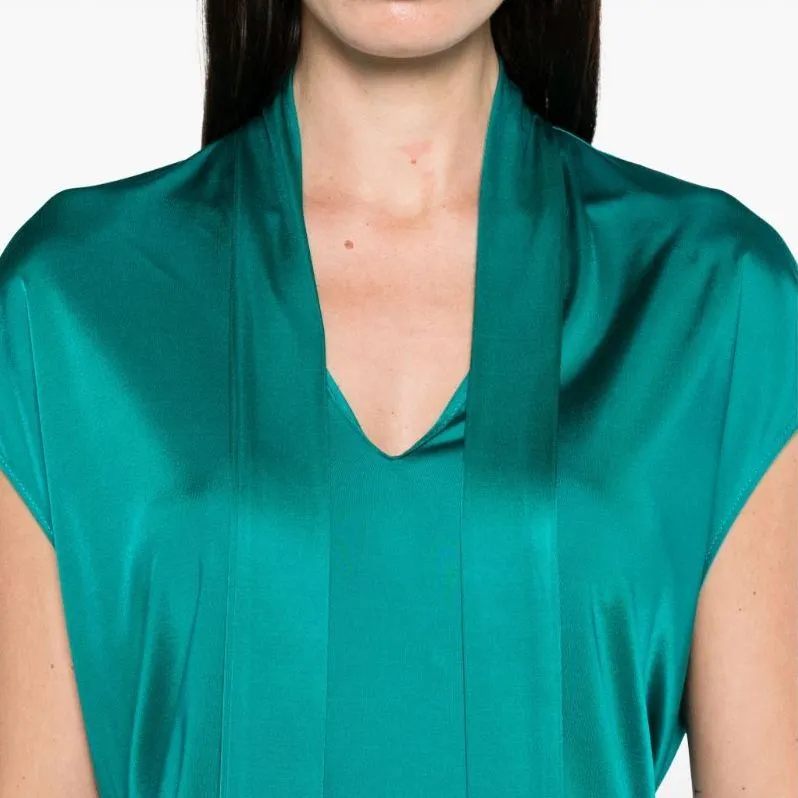 Roberto Cavalli Scarf-detail V-neck Blouse-4