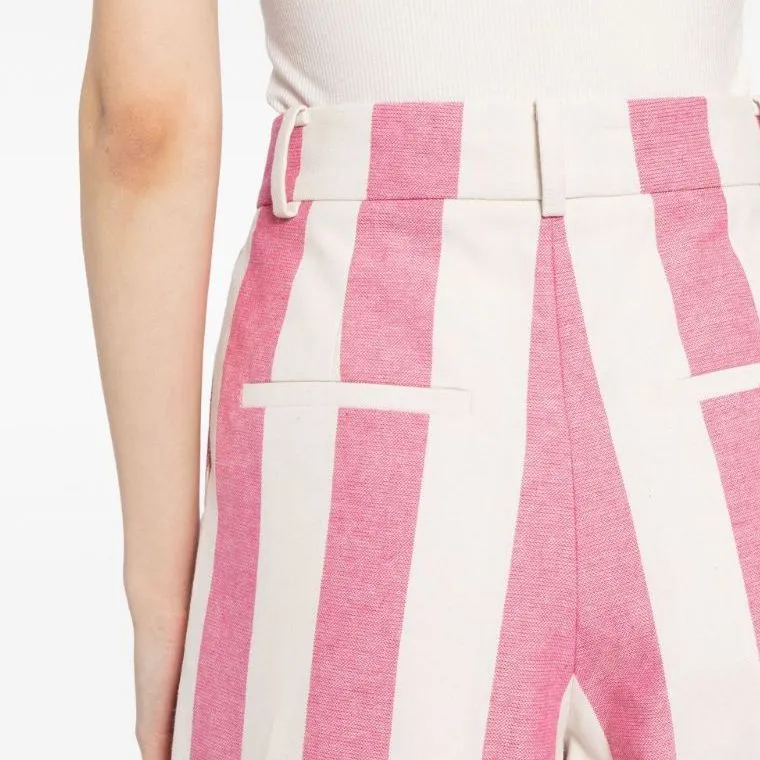 Mira Mikati Candy-stripe Cotton Palazzo Pants-3