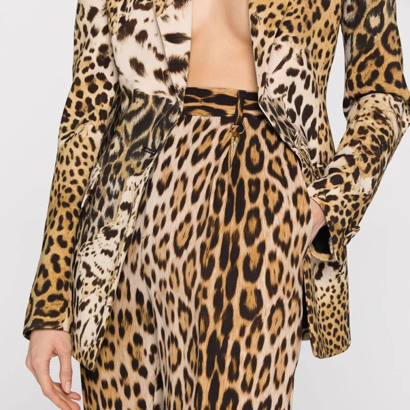 Roberto Cavalli Leopard print Straight leg Trousers-4