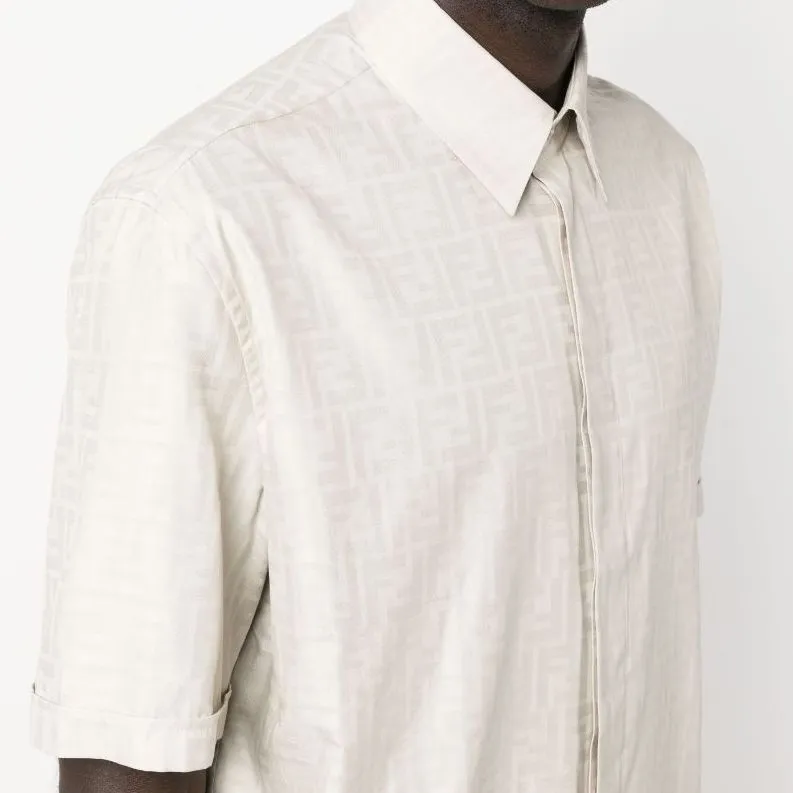 FENDI Ff Labyrinth Jacquard Shirt-4
